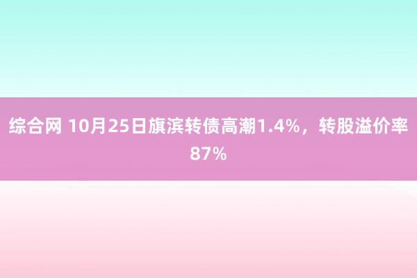 综合网 10月25日旗滨转债高潮1.4%，转股溢价率87%