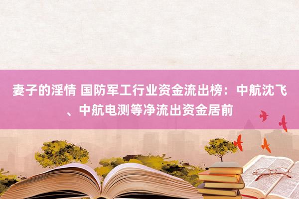 妻子的淫情 国防军工行业资金流出榜：中航沈飞、中航电测等净流出资金居前