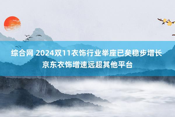 综合网 2024双11衣饰行业举座已矣稳步增长 京东衣饰增速远超其他平台