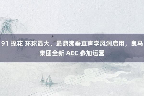 91 探花 环球最大、最鼎沸垂直声学风洞启用，良马集团全新 AEC 参加运营