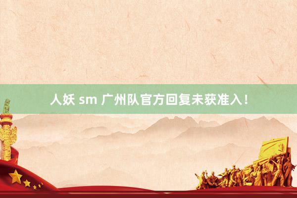 人妖 sm 广州队官方回复未获准入！