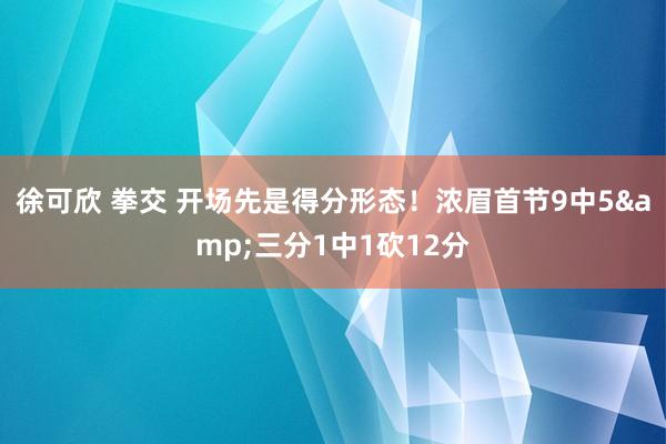 徐可欣 拳交 开场先是得分形态！浓眉首节9中5&三分1中1砍12分