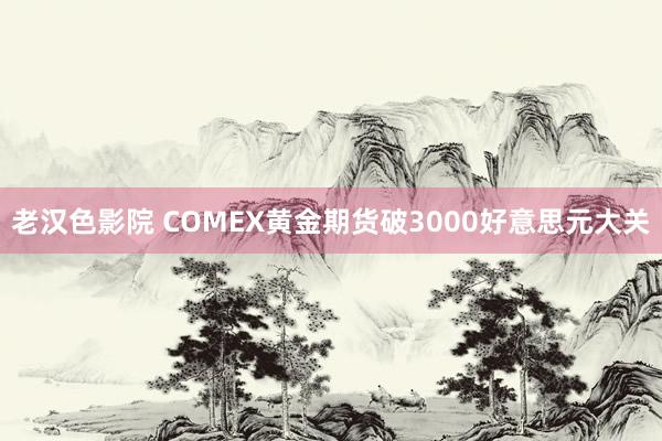 老汉色影院 COMEX黄金期货破3000好意思元大关