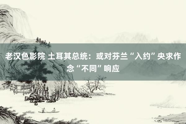 老汉色影院 土耳其总统：或对芬兰“入约”央求作念“不同”响应