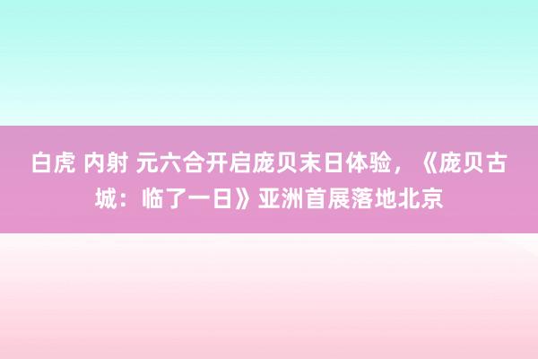 白虎 内射 元六合开启庞贝末日体验，《庞贝古城：临了一日》亚洲首展落地北京