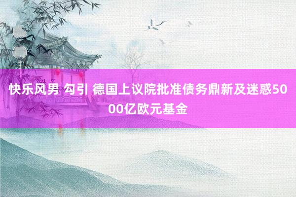 快乐风男 勾引 德国上议院批准债务鼎新及迷惑5000亿欧元基金