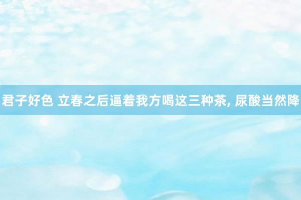 君子好色 立春之后逼着我方喝这三种茶， 尿酸当然降