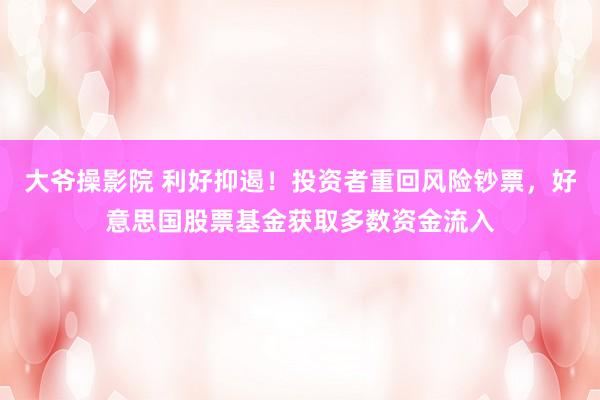 大爷操影院 利好抑遏！投资者重回风险钞票，好意思国股票基金获取多数资金流入