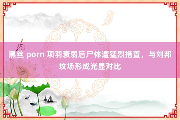 黑丝 porn 项羽衰弱后尸体遭猛烈措置，与刘邦坟场形成光显对比
