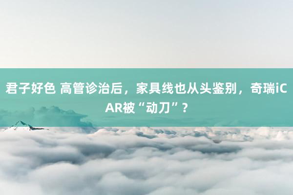 君子好色 高管诊治后，家具线也从头鉴别，奇瑞iCAR被“动刀”？