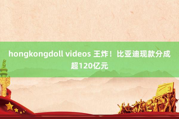 hongkongdoll videos 王炸！比亚迪现款分成超120亿元