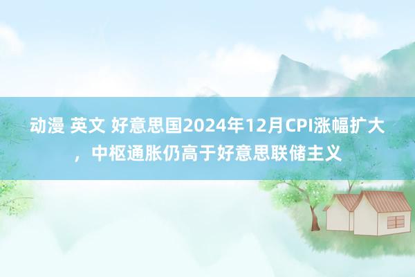 动漫 英文 好意思国2024年12月CPI涨幅扩大,中枢通胀仍高于好意思联储主义