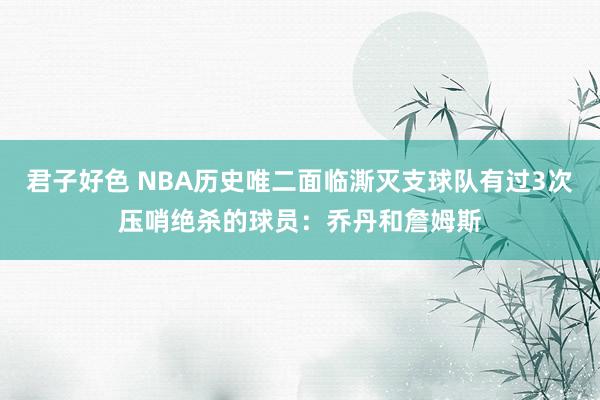 君子好色 NBA历史唯二面临澌灭支球队有过3次压哨绝杀的球员：乔丹和詹姆斯