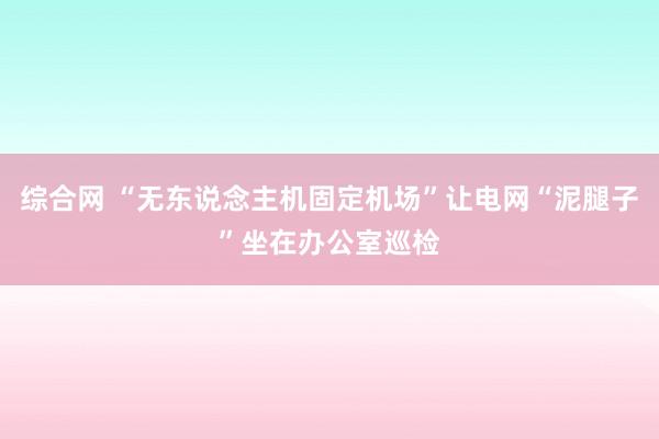 综合网 “无东说念主机固定机场”让电网“泥腿子”坐在办公室巡检