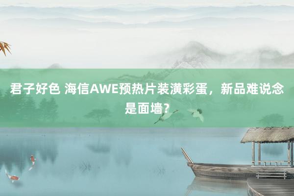 君子好色 海信AWE预热片装潢彩蛋，新品难说念是面墙？