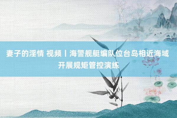 妻子的淫情 视频丨海警舰艇编队位台岛相近海域 开展规矩管控演练