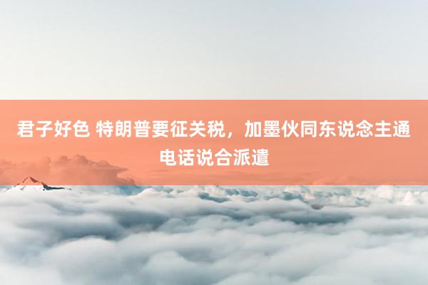 君子好色 特朗普要征关税，加墨伙同东说念主通电话说合派遣