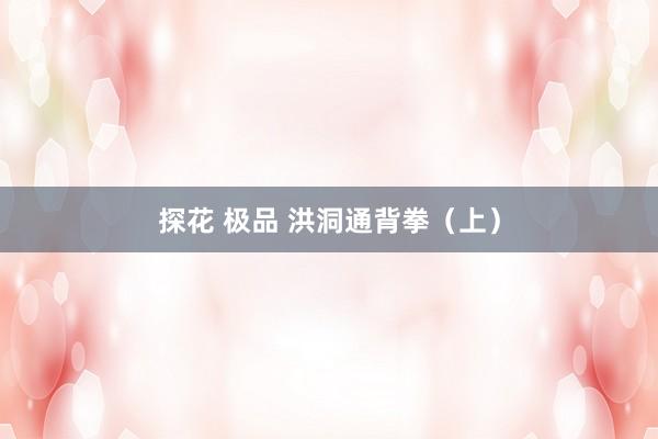 探花 极品 洪洞通背拳（上）