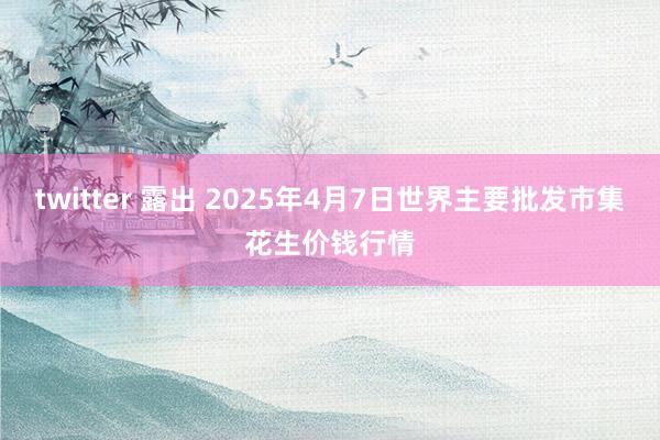 twitter 露出 2025年4月7日世界主要批发市集花生价钱行情