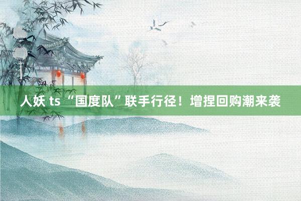 人妖 ts “国度队”联手行径！增捏回购潮来袭