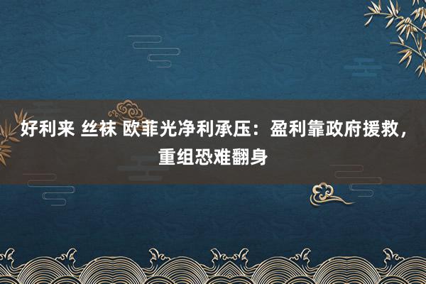 好利来 丝袜 欧菲光净利承压：盈利靠政府援救，重组恐难翻身