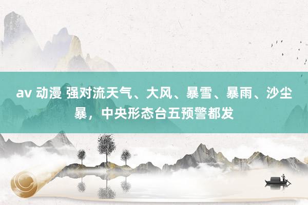 av 动漫 强对流天气、大风、暴雪、暴雨、沙尘暴，中央形态台五预警都发