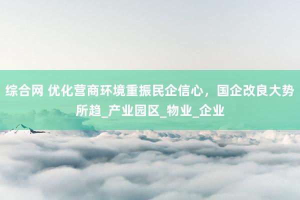综合网 优化营商环境重振民企信心，国企改良大势所趋_产业园区_物业_企业