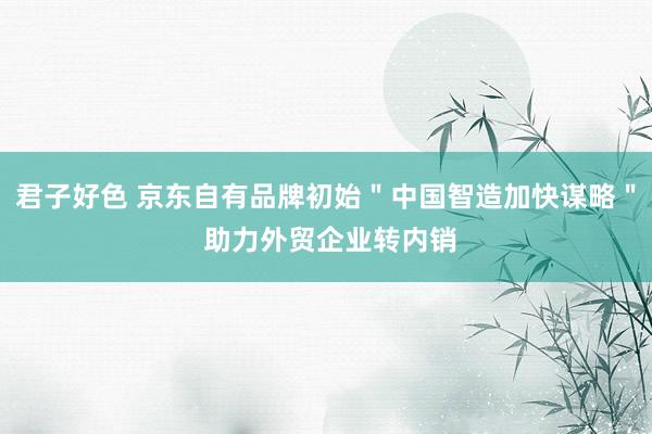 君子好色 京东自有品牌初始＂中国智造加快谋略＂ 助力外贸企业转内销