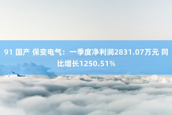 91 国产 保变电气：一季度净利润2831.07万元 同比增长1250.51%