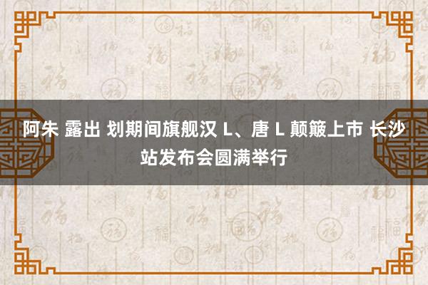 阿朱 露出 划期间旗舰汉 L、唐 L 颠簸上市 长沙站发布会圆满举行