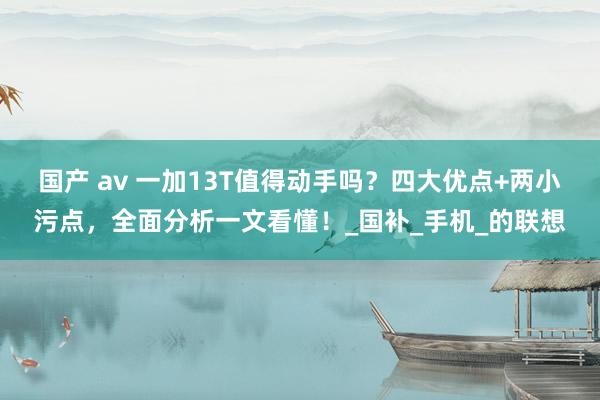 国产 av 一加13T值得动手吗？四大优点+两小污点，全面分析一文看懂！_国补_手机_的联想
