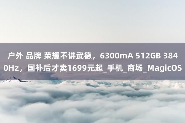 户外 品牌 荣耀不讲武德，6300mA 512GB 3840Hz，国补后才卖1699元起_手机_商场_MagicOS