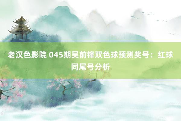 老汉色影院 045期吴前锋双色球预测奖号：红球同尾号分析