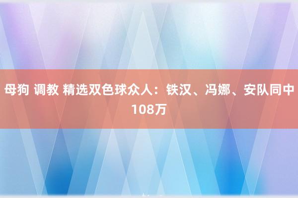 母狗 调教 精选双色球众人：铁汉、冯娜、安队同中108万