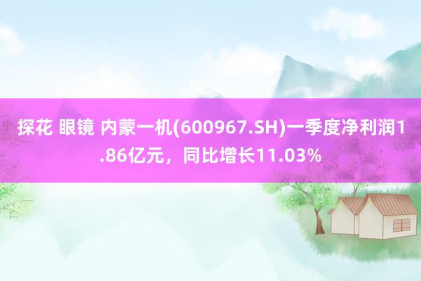 探花 眼镜 内蒙一机(600967.SH)一季度净利润1.86亿元，同比增长11.03%